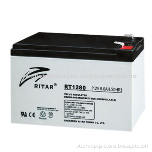 12V 8Ah Sealed Lead-acid Battery, Rechargeable